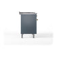 ILVE Nostalgie II 48-Inch Dual Fuel Range with 8 Sealed Burners + Griddle, 5.02 cu. ft. Oven, Blue Grey with Brass Trim, Natural Gas, Solid Door, UN48FQNMPBGG