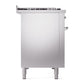 ILVE Nostalgie II 48-Inch Dual Fuel Range with 8 Sealed Burners + Griddle, 5.02 cu. ft. Oven, Stainless Steel with Chrome Trim, Liquid Propane, Solid Door, UN48FQNMPSSCLP