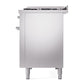 ILVE Nostalgie II 48-Inch Dual Fuel Range with 8 Sealed Burners + Griddle, 5.02 cu. ft. Oven, Stainless Steel with Chrome Trim, Liquid Propane, Solid Door, UN48FQNMPSSCLP