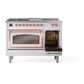 ILVE Nostalgie II 48-Inch Dual Fuel Range with 5 Sealed Burners + Griddle + French Top, 5.02 cu. ft. Oven, RAL with Copper Trim, Liquid Propane, Triple Glass Door, UN48FSNMPRAPLP