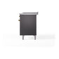 ILVE Nostalgie II 48-Inch Dual Fuel Range with 5 Sealed Burners + Griddle + French Top, 5.02 cu. ft. Oven, Graphite Matte with Brass Trim, Liquid Propane, Solid Door, UN48FSQNMPMGGLP
