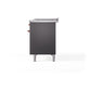 ILVE Nostalgie II 48-Inch Dual Fuel Range with 5 Sealed Burners + Griddle + French Top, 5.02 cu. ft. Oven, Graphite Matte with Copper Trim, Natural Gas, Solid Door, UN48FSQNMPMGP