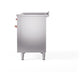 ILVE Nostalgie II 48-Inch Dual Fuel Range with 5 Sealed Burners + Griddle + French Top, 5.02 cu. ft. Oven, Stainless Steel with Copper Trim, Liquid Propane, Solid Door, UN48FSQNMPSSPLP