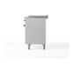 ILVE Nostalgie II 48-Inch Dual Fuel Range with 5 Sealed Burners + Griddle + French Top, 5.02 cu. ft. Oven, White with Burnished Trim, Liquid Propane, Solid Door, UN48FSQNMPWHBLP
