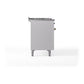 ILVE Nostalgie II 48-Inch Dual Fuel Range with 5 Sealed Burners + Griddle + French Top, 5.02 cu. ft. Oven, White with Burnished Trim, Natural Gas, Solid Door, UN48FSQNMPWHB
