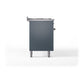 ILVE Nostalgie II 60-Inch Dual Fuel Range with 9 Sealed Burners + Griddle, 5.8 cu. ft. Oven, Blue Grey with Burnished Trim, Natural Gas, Solid Door, UN60FQNMPBGB