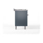 ILVE Nostalgie II 60-Inch Dual Fuel Range with 9 Sealed Burners + Griddle, 5.8 cu. ft. Oven, Blue Grey with Chrome Trim, Liquid Propane, Solid Door, UN60FQNMPBGCLP
