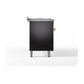 ILVE Nostalgie II 60-Inch Dual Fuel Range with 9 Sealed Burners + Griddle, 5.8 cu. ft. Oven, Glossy Black with Brass Trim, Natural Gas, Solid Door, UN60FQNMPBKG