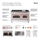 ILVE Nostalgie II 60-Inch Dual Fuel Range with 9 Sealed Burners + Griddle, 5.8 cu. ft. Oven, Emerald Green with Burnished Trim, Natural Gas, Solid Door, UN60FQNMPEGB