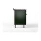 ILVE Nostalgie II 60-Inch Dual Fuel Range with 9 Sealed Burners + Griddle, 5.8 cu. ft. Oven, Emerald Green with Brass Trim, Liquid Propane, Solid Door, UN60FQNMPEGGLP