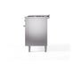 ILVE Nostalgie II 60-Inch Dual Fuel Range with 9 Sealed Burners + Griddle, 5.8 cu. ft. Oven, Stainless Steel with Chrome Trim, Liquid Propane, Solid Door, UN60FQNMPSSCLP