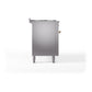ILVE Nostalgie II 60-Inch Dual Fuel Range with 9 Sealed Burners + Griddle, 5.8 cu. ft. Oven, Stainless Steel with Brass Trim, Natural Gas, Solid Door, UN60FQNMPSSG