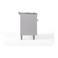 ILVE Nostalgie II 60-Inch Dual Fuel Range with 9 Sealed Burners + Griddle, 5.8 cu. ft. Oven, White with Chrome Trim, Natural Gas, Solid Door, UN60FQNMPWHC