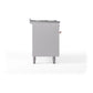 ILVE Nostalgie II 60-Inch Dual Fuel Range with 9 Sealed Burners + Griddle, 5.8 cu. ft. Oven, White with Copper Trim, Natural Gas, Solid Door, UN60FQNMPWHP