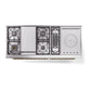 ILVE Nostalgie II 60-Inch Dual Fuel Range with 7 Sealed Burners + Griddle + French Top, 5.8 cu. ft. Oven, Antique White with Brass Trim, Liquid Propane, Triple Glass Door, UN60FSNMPAWGLP
