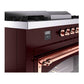 ILVE Nostalgie II 60-Inch Dual Fuel Range with 7 Sealed Burners + Griddle + French Top, 5.8 cu. ft. Oven, Burgundy with Copper Trim, Liquid Propane, Triple Glass Door, UN60FSNMPBUPLP