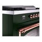 ILVE Nostalgie II 60-Inch Dual Fuel Range with 7 Sealed Burners + Griddle + French Top, 5.8 cu. ft. Oven, Emerald Green with Copper Trim, Liquid Propane, Triple Glass Door, UN60FSNMPEGPLP