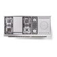 ILVE Nostalgie II 60-Inch Dual Fuel Range with 7 Sealed Burners + Griddle + French Top, 5.8 cu. ft. Oven, Midnight Blue with Burnished Trim, Natural Gas, Triple Glass Door, UN60FSNMPMBB