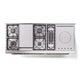 ILVE Nostalgie II 60-Inch Dual Fuel Range with 7 Sealed Burners + Griddle + French Top, 5.8 cu. ft. Oven, Graphite Matte with Brass Trim, Liquid Propane, Triple Glass Door, UN60FSNMPMGGLP