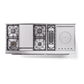 ILVE Nostalgie II 60-Inch Dual Fuel Range with 7 Sealed Burners + Griddle + French Top, 5.8 cu. ft. Oven, RAL with Brass Trim, Natural Gas, Triple Glass Door, UN60FSNMPRAG