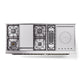ILVE Nostalgie II 60-Inch Dual Fuel Range with 7 Sealed Burners + Griddle + French Top, 5.8 cu. ft. Oven, Stainless Steel with Burnished Trim, Liquid Propane, Triple Glass Door, UN60FSNMPSSBLP
