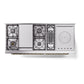 ILVE Nostalgie II 60-Inch Dual Fuel Range with 7 Sealed Burners + Griddle + French Top, 5.8 cu. ft. Oven, Burgundy with Brass Trim, Liquid Propane, Solid Door, UN60FSQNMPBUGLP