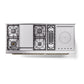 ILVE Nostalgie II 60-Inch Dual Fuel Range with 7 Sealed Burners + Griddle + French Top, 5.8 cu. ft. Oven, Emerald Green with Brass Trim, Liquid Propane, Solid Door, UN60FSQNMPEGGLP