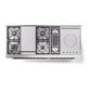 ILVE Nostalgie II 60-Inch Dual Fuel Range with 7 Sealed Burners + Griddle + French Top, 5.8 cu. ft. Oven, Graphite Matte with Burnished Trim, Natural Gas, Solid Door, UN60FSQNMPMGB