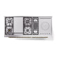 ILVE Nostalgie II 60-Inch Dual Fuel Range with 7 Sealed Burners + Griddle + French Top, 5.8 cu. ft. Oven, Stainless Steel with Brass Trim, Liquid Propane, Solid Door, UN60FSQNMPSSGLP