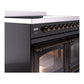 ILVE Nostalgie II 40-Inch Induction Range with 6 Induction Elements, 4.3 cu. ft. Oven, Glossy Black with Burnished Trim, Triple Glass Door, UNDI406NMPBKB