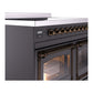 ILVE Nostalgie II 40-Inch Induction Range with 6 Induction Elements, 4.3 cu. ft. Oven, Graphite Matte with Burnished Trim, Triple Glass Door, UNDI406NMPMGB