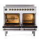 ILVE Nostalgie II 40-Inch Induction Range with 6 Induction Elements, 4.3 cu. ft. Oven, RAL with Burnished Trim, Triple Glass Door, UNDI406NMPRAB