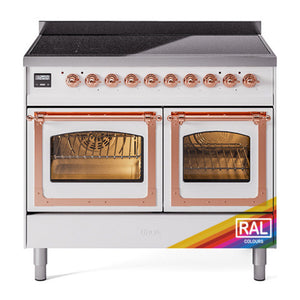 ILVE Nostalgie II 40-Inch Induction Range with 6 Induction Elements, 4.3 cu. ft. Oven, RAL with Copper Trim, Triple Glass Door, UNDI406NMPRAP