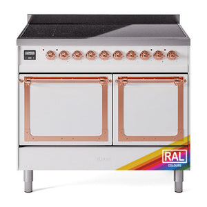 ILVE Nostalgie II 40-Inch Induction Range with 6 Induction Elements, 4.3 cu. ft. Oven, RAL with Copper Trim, Solid Door, UNDI406QNMPRAP