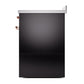 ILVE Nostalgie II 30-Inch Induction Range with 4 Induction Elements, 3.5 cu. ft. Oven, Glossy Black with Copper Trim, Solid Door, UNI304QNMPBKP