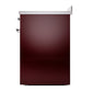 ILVE Nostalgie II 30-Inch Induction Range with 4 Induction Elements, 3.5 cu. ft. Oven, Burgundy with Chrome Trim, Solid Door, UNI304QNMPBUC