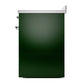 ILVE Nostalgie II 30-Inch Induction Range with 4 Induction Elements, 3.5 cu. ft. Oven, Emerald Green with Chrome Trim, Solid Door, UNI304QNMPEGC