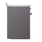 ILVE Nostalgie II 30-Inch Induction Range with 4 Induction Elements, 3.5 cu. ft. Oven, Graphite Matte with Burnished Trim, Solid Door, UNI304QNMPMGB