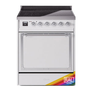 ILVE Nostalgie II 30-Inch Induction Range with 4 Induction Elements, 3.5 cu. ft. Oven, RAL with Chrome Trim, Solid Door, UNI304QNMPRAC