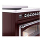 ILVE Nostalgie II 48-Inch Induction Range with 6 Induction Elements, 5.02 cu. ft. Oven, Burgundy with Chrome Trim, Triple Glass Door, UNI486NMPBUC