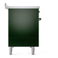 ILVE Nostalgie II 48-Inch Induction Range with 6 Induction Elements, 5.02 cu. ft. Oven, Emerald Green with Burnished Trim, Solid Door, UNI486QNMPEGB