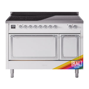 ILVE Nostalgie II 48-Inch Induction Range with 6 Induction Elements, 5.02 cu. ft. Oven, RAL with Chrome Trim, Solid Door, UNI486QNMPRAC