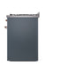 ILVE Nostalgie II 30-Inch Dual Fuel Range with 5 Sealed Burners, 4 cu. ft. Oven, Blue Grey with Copper Trim, Natural Gas, Triple Glass Door, UP30NMPBGP