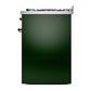 ILVE Nostalgie II 30-Inch Dual Fuel Range with 5 Sealed Burners, 4 cu. ft. Oven, Emerald Green with Burnished Trim, Liquid Propane, Triple Glass Door, UP30NMPEGBLP