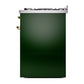 ILVE Nostalgie II 30-Inch Dual Fuel Range with 5 Sealed Burners, 4 cu. ft. Oven, Emerald Green with Brass Trim, Liquid Propane, Triple Glass Door, UP30NMPEGGLP