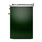 ILVE Nostalgie II 30-Inch Dual Fuel Range with 5 Sealed Burners, 4 cu. ft. Oven, Emerald Green with Copper Trim, Natural Gas, Triple Glass Door, UP30NMPEGP
