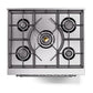 ILVE Nostalgie II 30-Inch Dual Fuel Range with 5 Sealed Burners, 4 cu. ft. Oven, Midnight Blue with Chrome Trim, Liquid Propane, Triple Glass Door, UP30NMPMBCLP