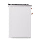 ILVE Nostalgie II 30-Inch Dual Fuel Range with 5 Sealed Burners, 4 cu. ft. Oven, White with Copper Trim, Natural Gas, Triple Glass Door, UP30NMPWHP