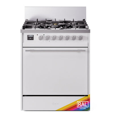 ILVE Professional Plus II 30-Inch Dual Fuel Range with 5 Sealed Burners, 4 cu. ft. Oven, RAL, Liquid Propane, Solid Door, UP30QMPRALP