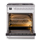 ILVE Professional Plus II 30-Inch Dual Fuel Range with 5 Sealed Burners, 4 cu. ft. Oven, RAL, Natural Gas, Solid Door, UP30QMPRA
